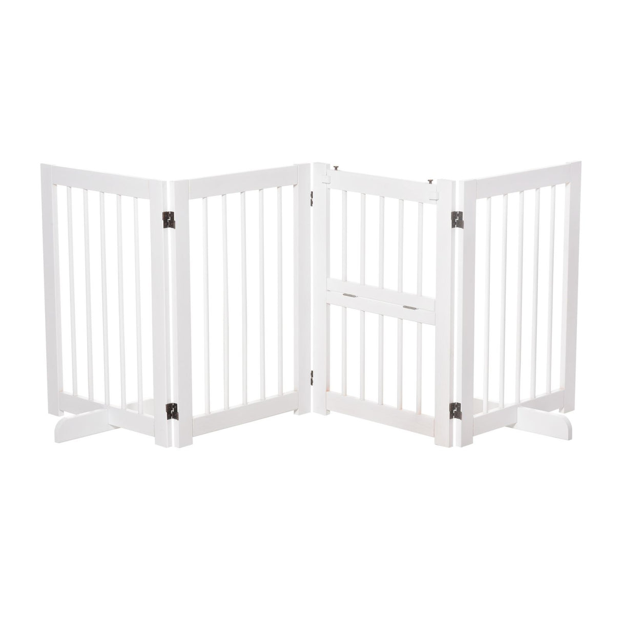 EASYCOMFORT Opvouwbare Veiligheidshek voor Honden en Kinderen in Wit Dennenhout, 215x75cm