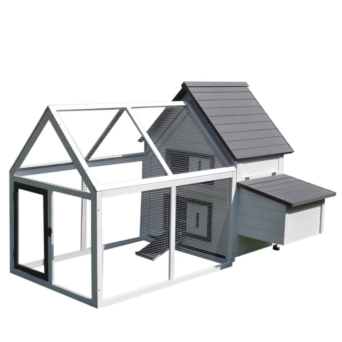 EASYCOMFORT Kippenhok met waterdicht tuindak, kippenhok voor buitenlegkippen van hout 166 x 124 x 112 cm