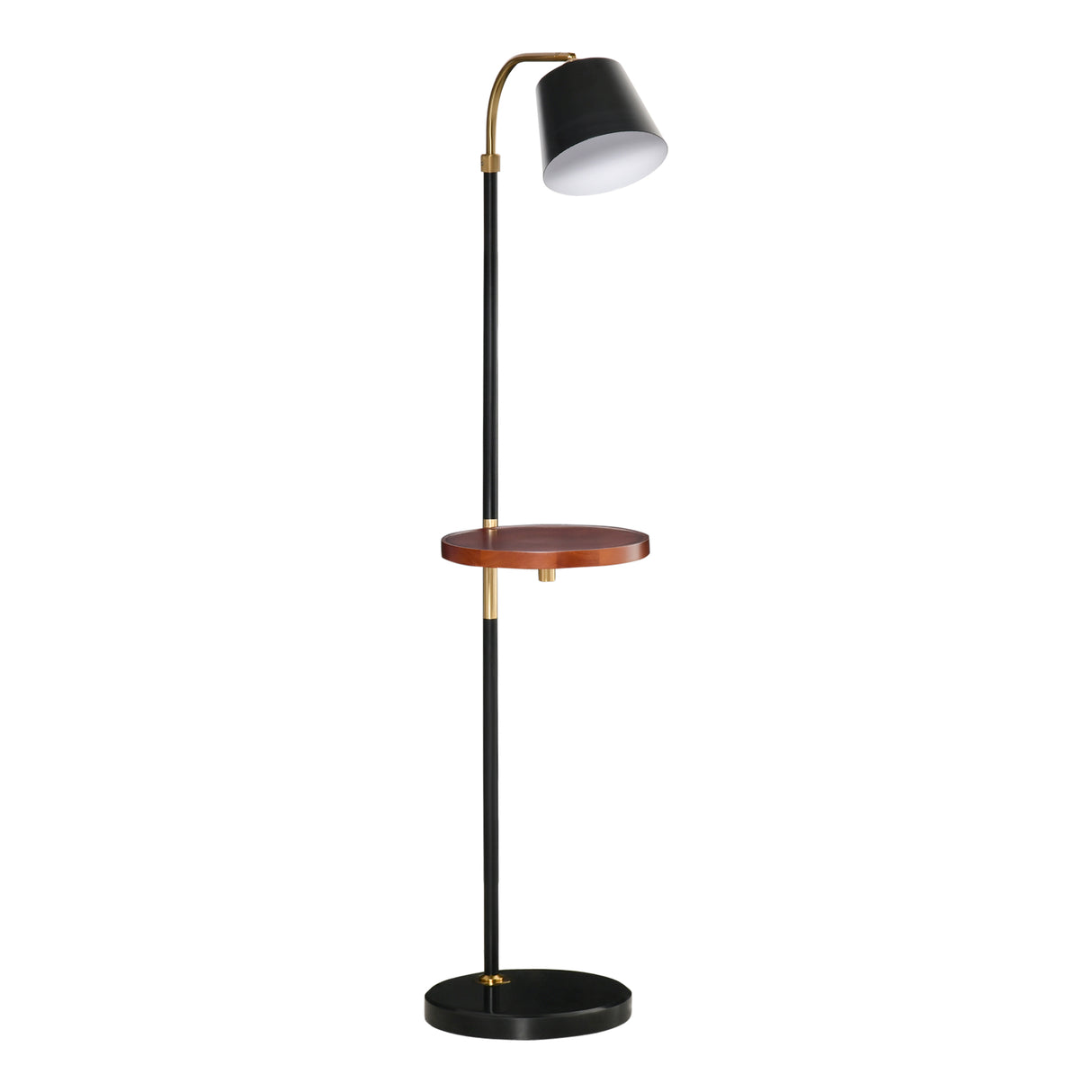 Easycomfort Land Lamp met lint ?29,5cm voor 40W E27 lamp, in metaal - zwart en goud