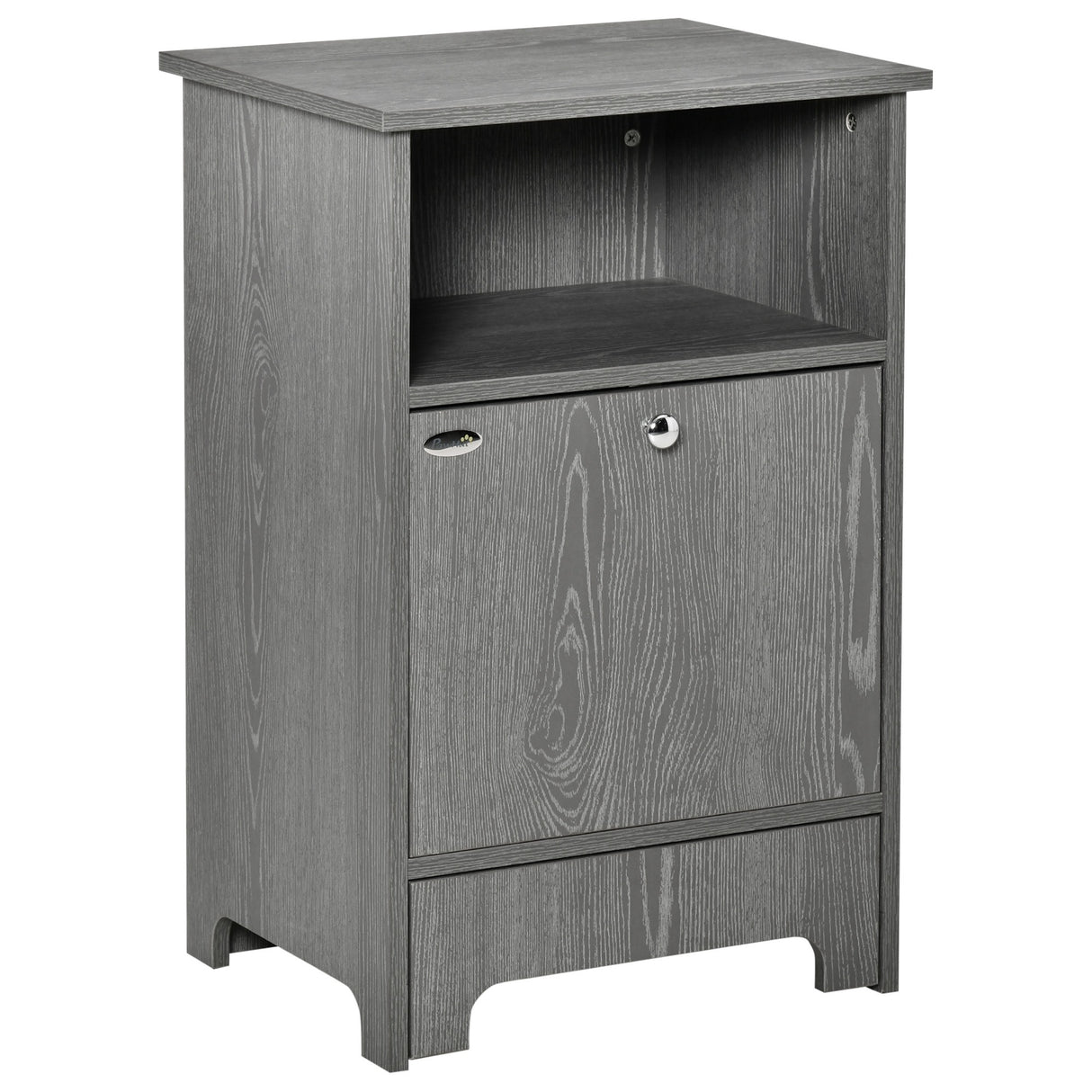 EasyComfort Mobiele Multi-use met Stalen Honden- en Kattenzakken, Houten Meubels met Open Anta en Van - Grijs