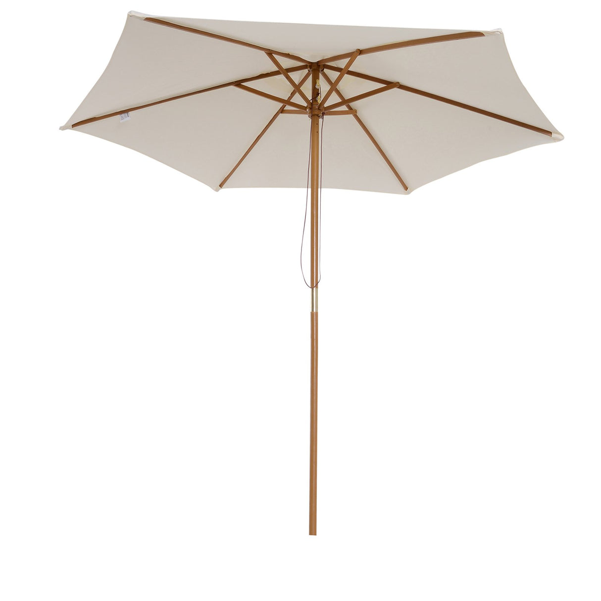 EASYCOMFORT Tuin- en Terrasparasol van Polyesterhout 2,5x2,3m Beige