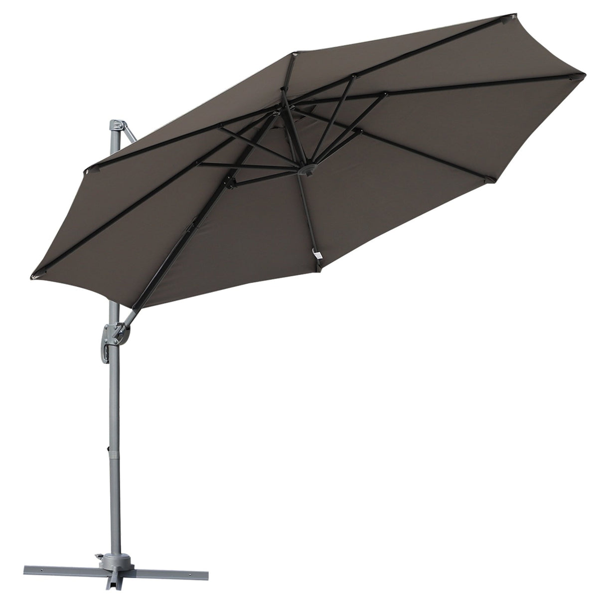 EASYCOMFORT Gedecentraliseerde parasol Verstelbare hoek 360 graden draaibaar Tuin ?294x248cm