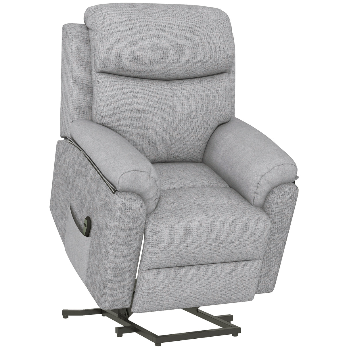 Easycomfort stoel Alzaperson verstelbare met schoenen, in stoflook Lino, 83x89x102 cm, grijs