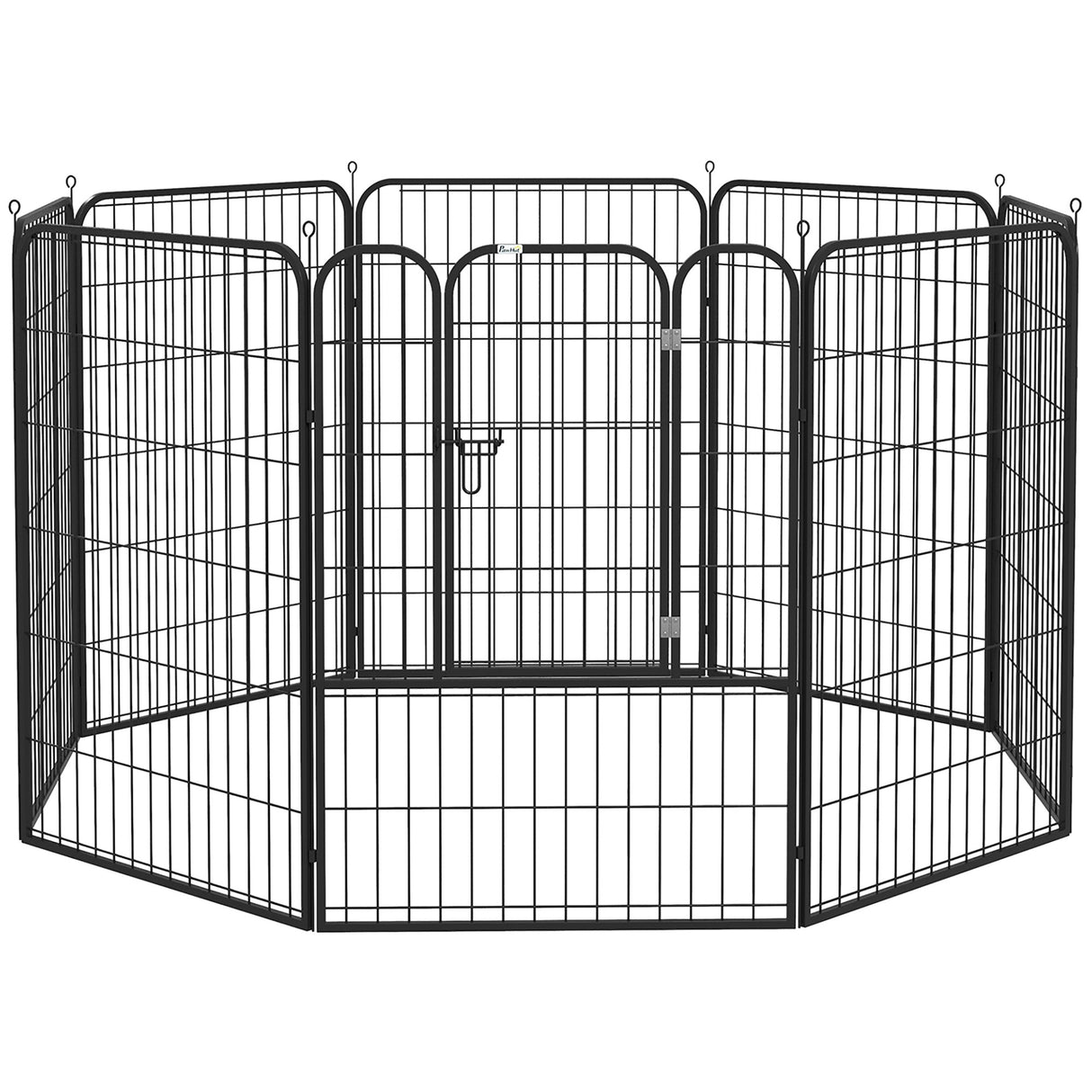 EASYCOMFORT Omheining voor honden en puppy&#39s, modulaire omheining voor binnen- en buitenhonden van metaal en staal, 8 panelen, 79 x 100 cm