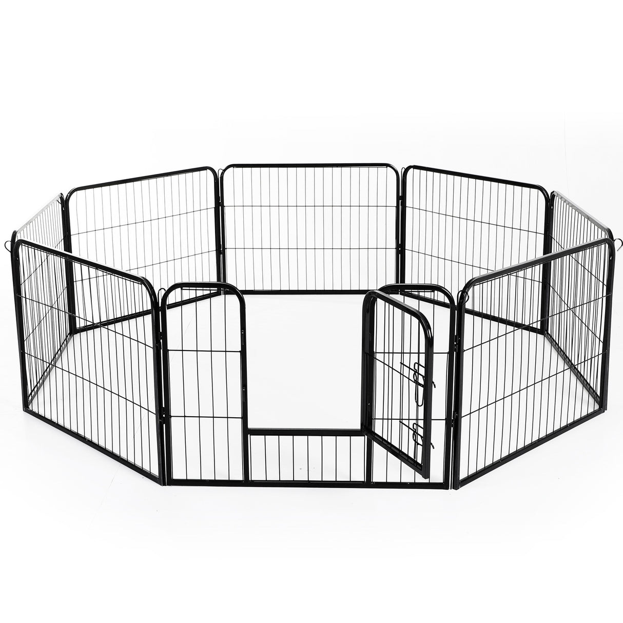 EASYCOMFORT Omheining voor dieren, honden, katten, puppy's, knaagdieren, ijzeren kooi voor buiten, 80x60cm, 8 stuks