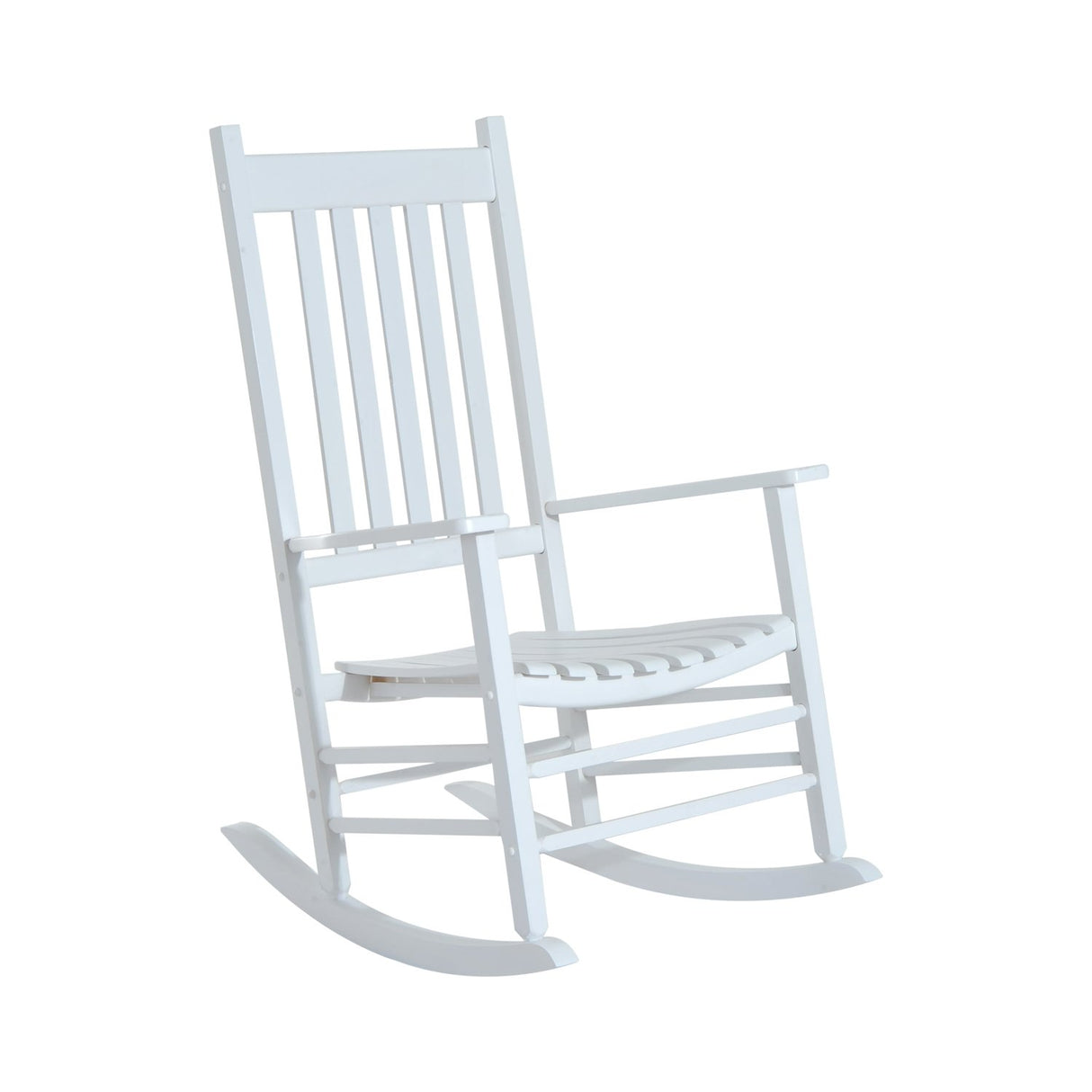 EASYCOMFORT Klassieke Schommelstoel in Wit Waterdicht Hout