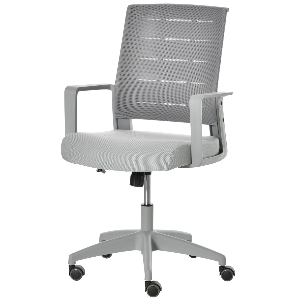 Easycomfort Ergonomische Rolstoel met Verstelbare Hoogte, Wiel en Armbanden, 59x61x95,5-105cm Grijs