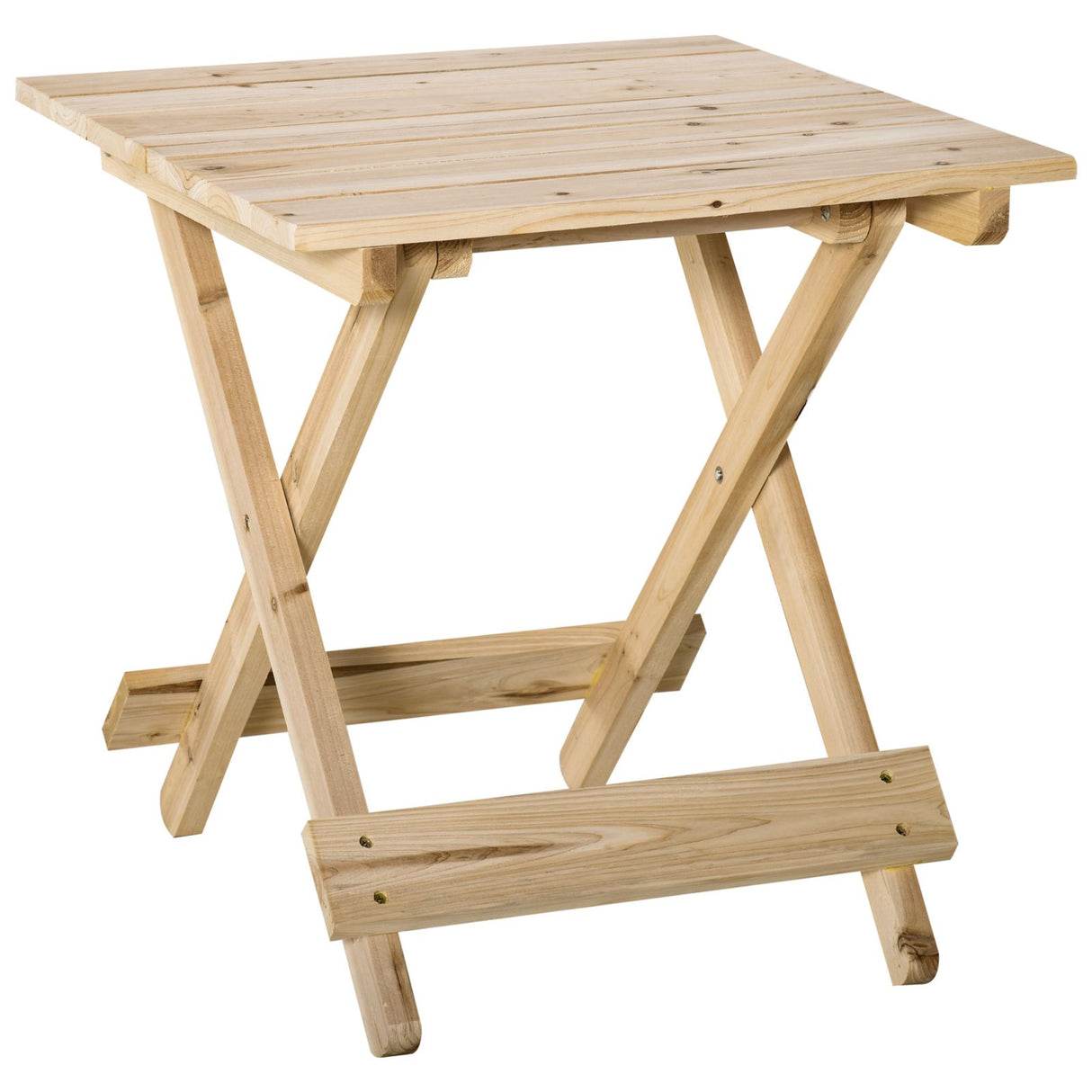 EASYCOMFORT Opvouwbare en draagbare tuin- of buitensalontafel van hout 50x50x51cm
