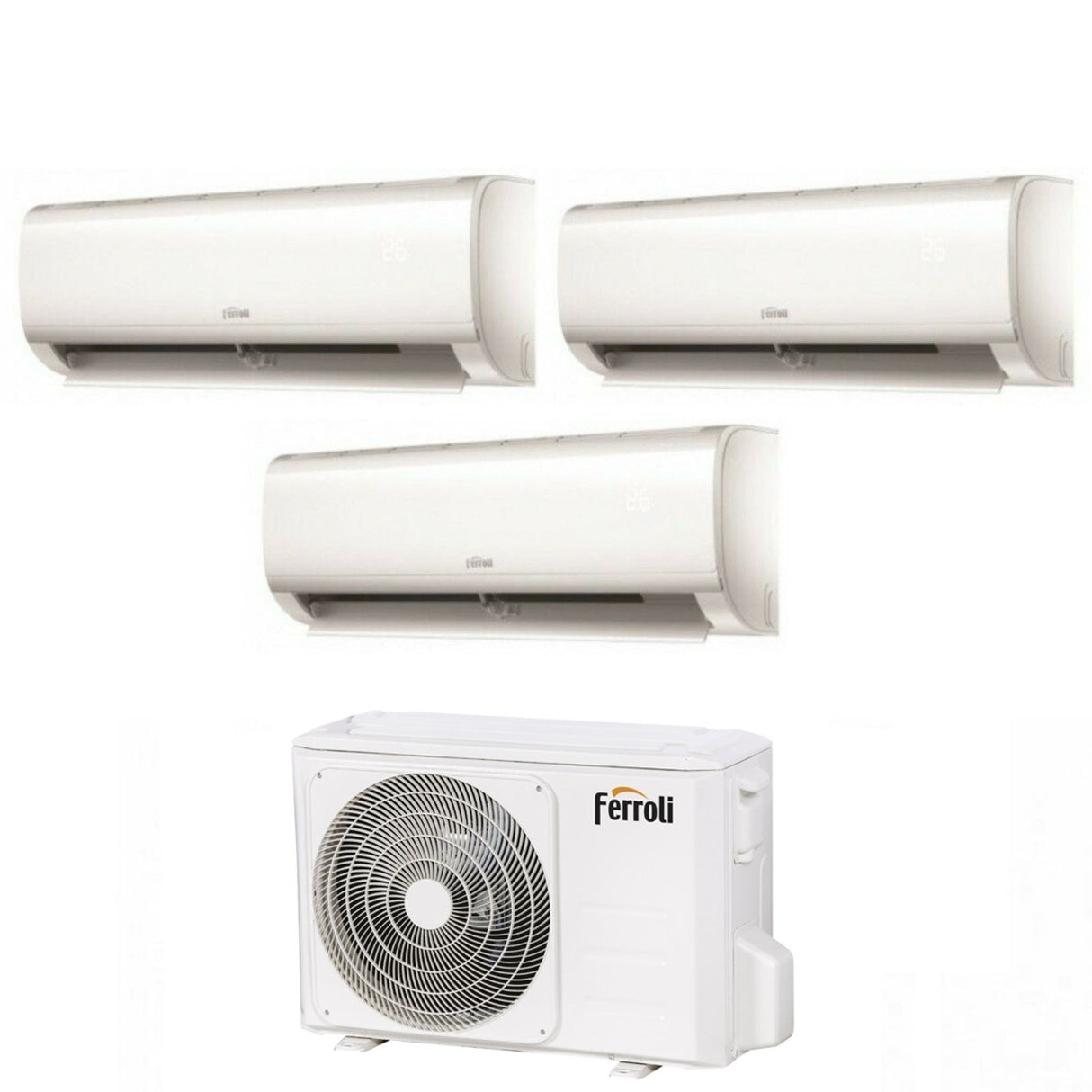 Airconditioner Ferroli Trial Split Inverter Serie DIAMANT M 9+9+12 met 27-3 R-32 Geïntegreerde Wi-Fi 9000+9000+12000 - Nieuws