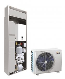 Omkeerbare lucht-water inverter warmtepomp voor split-installatie Ferroli OMNIA S IN 3.2 06 R-32 met bediening inbegrepen