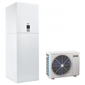 Omkeerbare lucht-water split warmtepomp inverter Ferroli OMNIA ST 3.2 12T systeem met elektrische integratie R-32 trifase met bediening inbegrepen