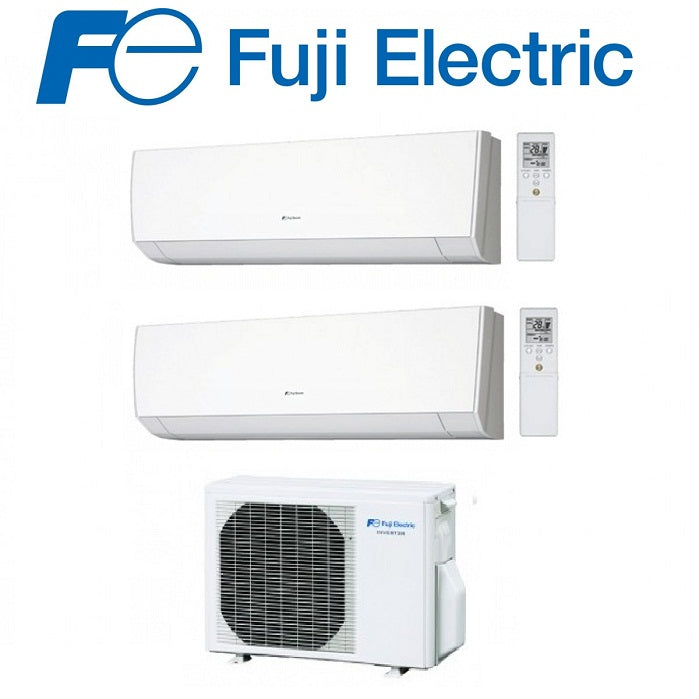 FUJI ELEKTRISCHE DUAL SPLIT INVERTER AIRCONDITIONER LM 9+9-serie met ROG18L 9000+9000
