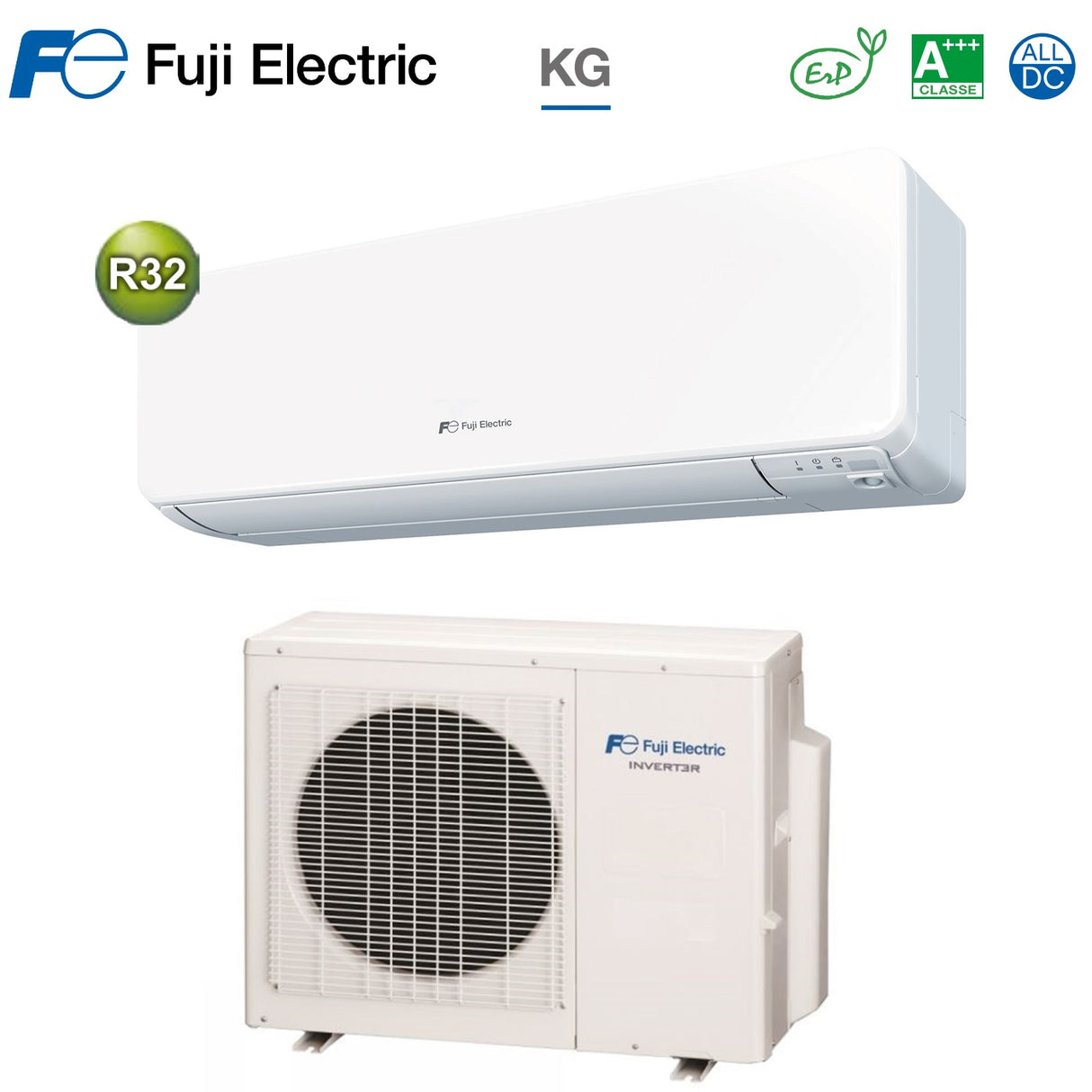 Airconditioner FUJI Elektrische Inverter Serie KG 9000 BTU RSG09KG R-32 Klasse A+++