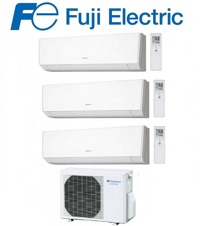 FUJI ELEKTRISCHE PROEF SPLIT INVERTER AIRCONDITIONER LM 7+12+12 serie met ROG24L 7000+12000+12000