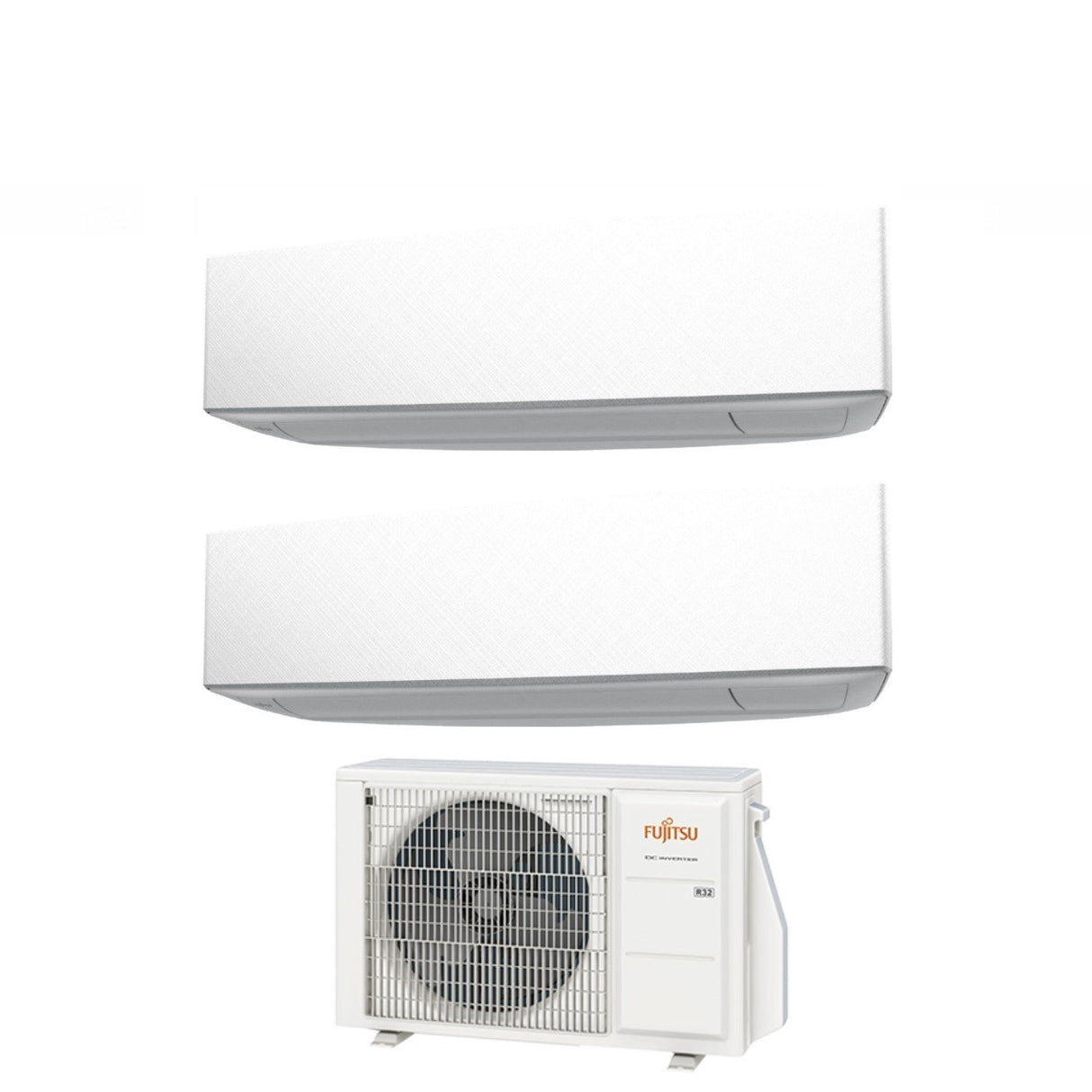 Fujitsu Dual Split Inverter Airconditioner KE WHITE 9+14 serie met AOYG18KBTA2 R-32 Geïntegreerde Wi-Fi 9000+14000 Witte kleur