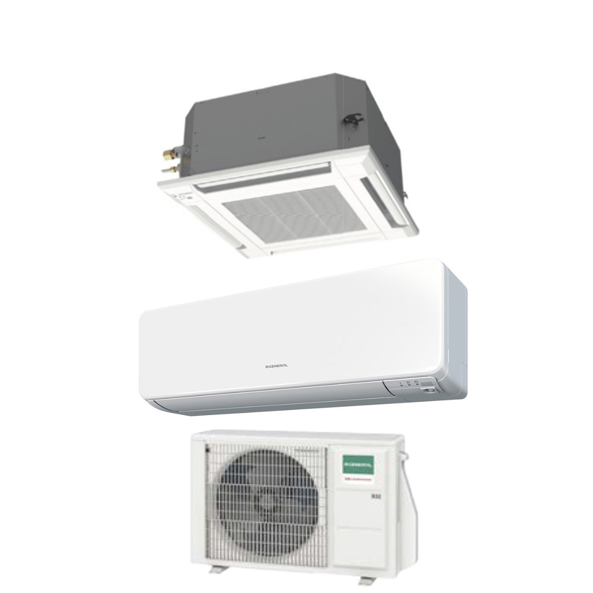 Algemene Fujitsu Dual Split Inverter Airconditioning en Cassette Compacte Airconditioner KGTB + KVLA 14+14 serie met AOHG18KBTA3 R-32 14000+14000