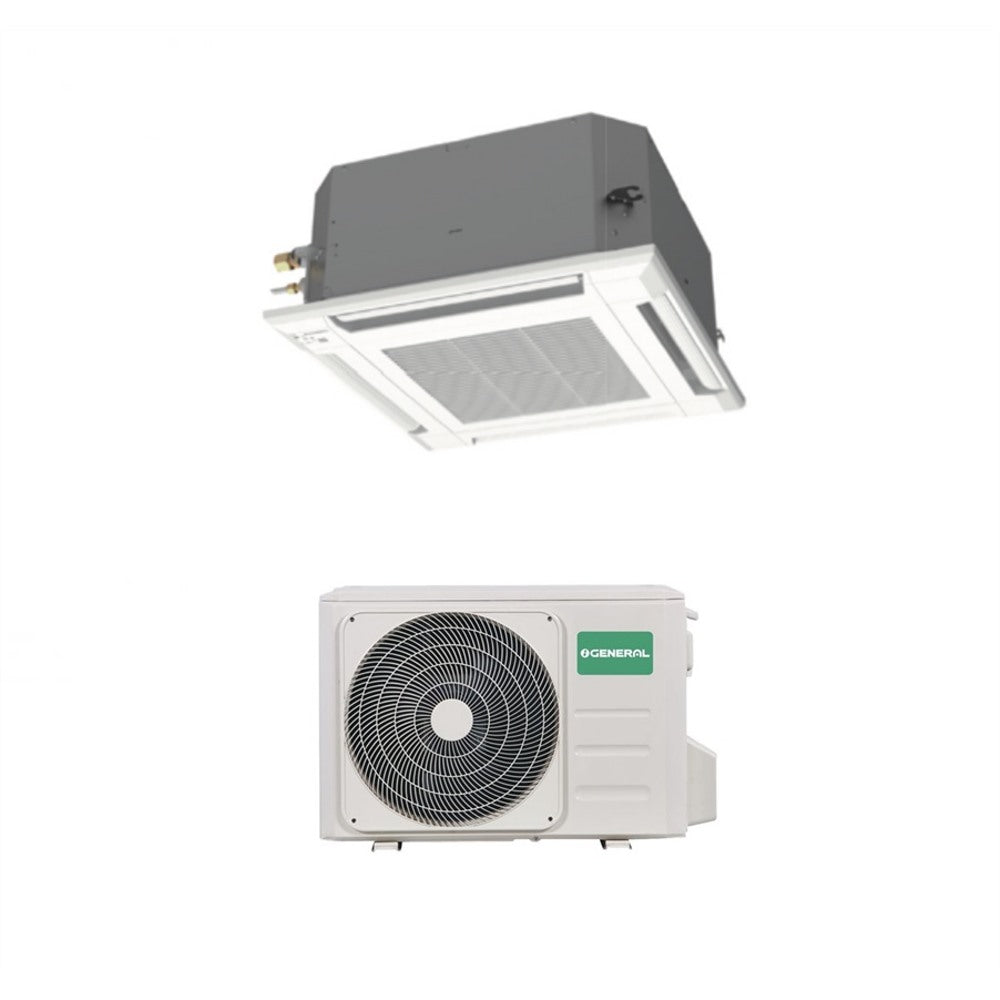 Fujitsu Algemene Airconditioner Circulaire Luchtstroom Cassette Inverter 22000 btu AUXG22KRLB Met Bedieningspaneel