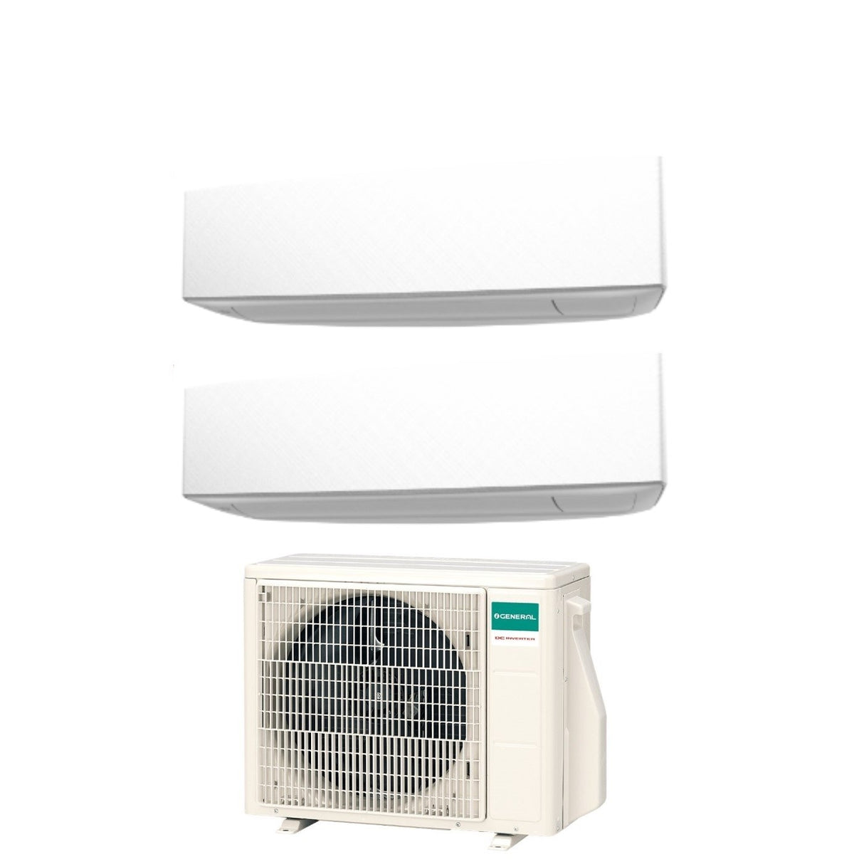 Algemene Fujitsu Dual Split Inverter Airconditioner KETA WIT 7+12 serie met AOHG18KBTA2 R-32 Wi-Fi Optioneel 7000+12000 Witte Kleur - Nieuw