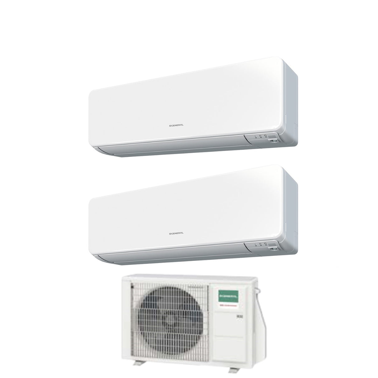Algemene Fujitsu Dual Split Inverter Airconditioning KGTB 9+12 serie met AOHG18KBTA2 R-32 Wi-Fi Optioneel 9000+12000