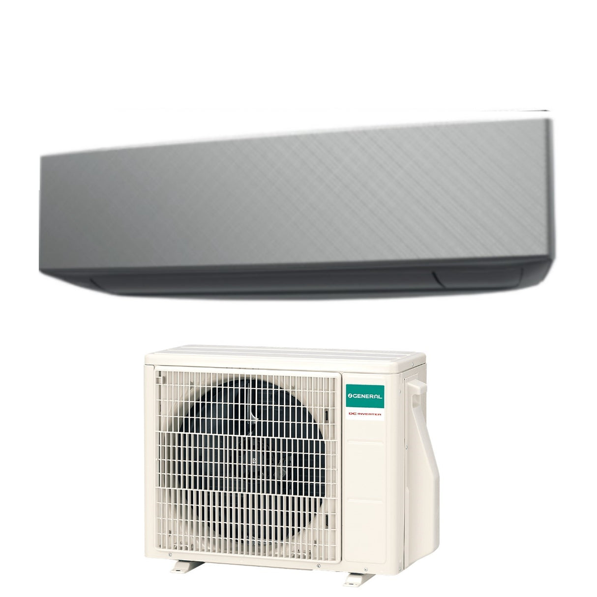 Algemene Fujitsu Inverter Airconditioning KETA SILVER-serie 14000 Btu ASHG14KETA-B R-32 Wi-Fi Optioneel Klasse A++/A+ Zilverkleur - Nieuw