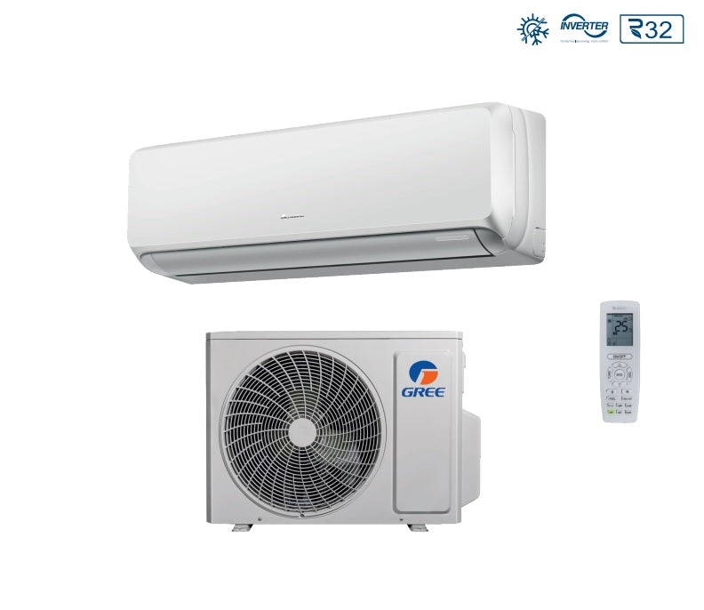 Gree Inverter Airconditioner FULI-serie 9000 btu R-32 Geïntegreerde Wi-Fi A++/A+ Alexa Google Home GWH09ATAXB-K6DNA4B