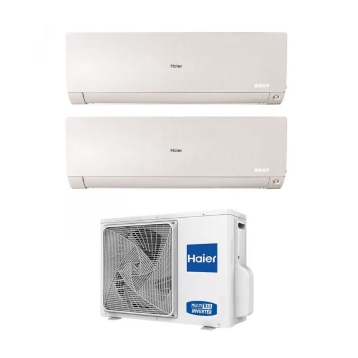 Airconditioner Haier Dual Split Inverter Serie FLEXIS PLUS WIT 9+12 met 2U40S2SM1FA R-32 Wi-Fi Geïntegreerd Kleur Wit 9000+12000