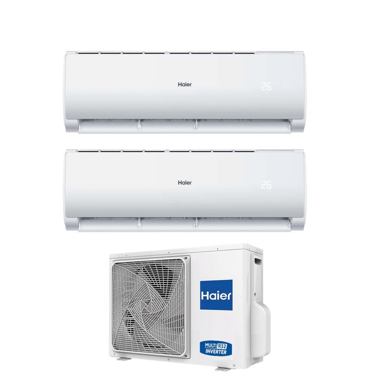 Haier Dual Split Inverter Airconditioner GEOS PLUS 9+9 serie met 2U40MEFFRA R-32 Geïntegreerde Wi-Fi 9000+9000