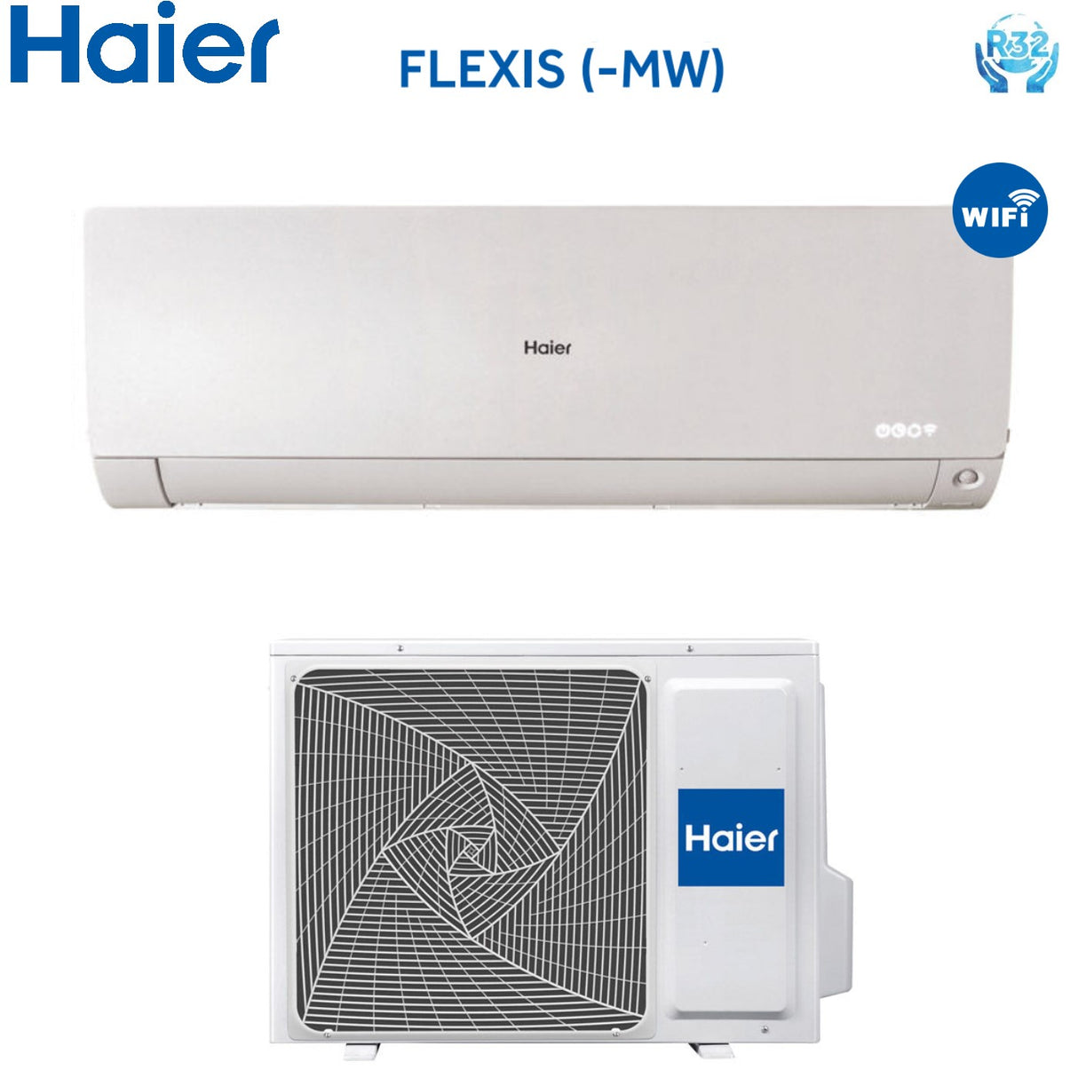 Haier Inverter Airconditioner FLEXIS WHITE serie 15000 Btu AS42S2SF1FA-MW R-32 Geïntegreerde Wi-Fi Witte Kleur