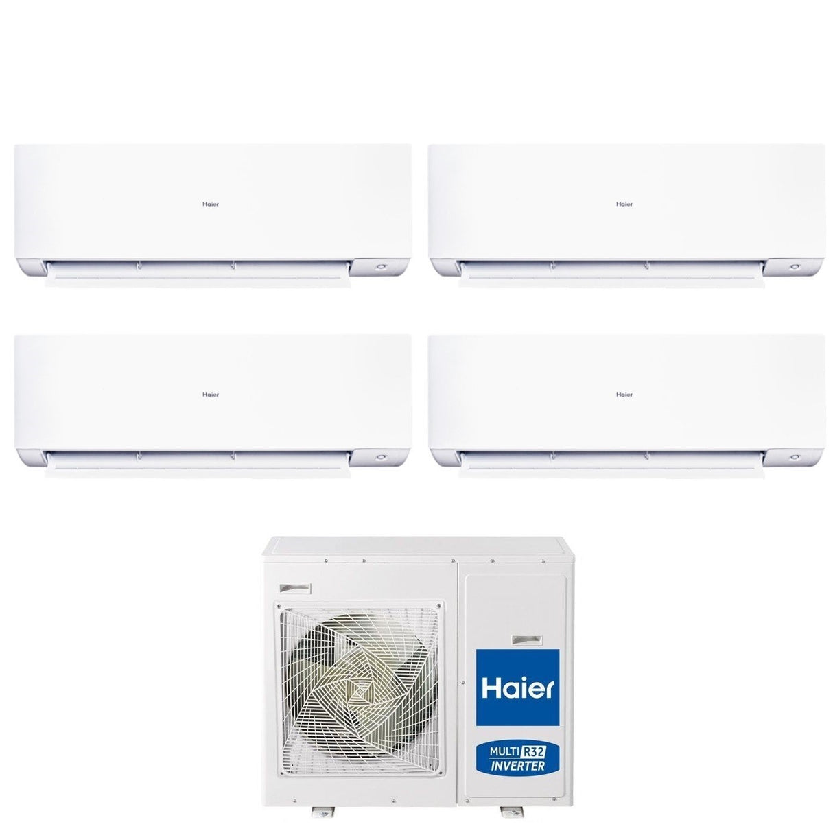 Haier Airconditioner Quadri Split Inverter EXPERT serie 7+7+7+9 met 4U75S2SR5FA R-32 Geïntegreerde Wi-Fi 7000+7000+9000
