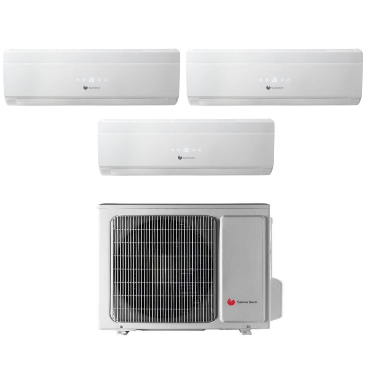 Hermann Saunier Duval Trial Split Inverter Airconditioner UNI COMFORT 7+9+9 serie met SDH19-070MC3NO R-32 7000+9000+9000