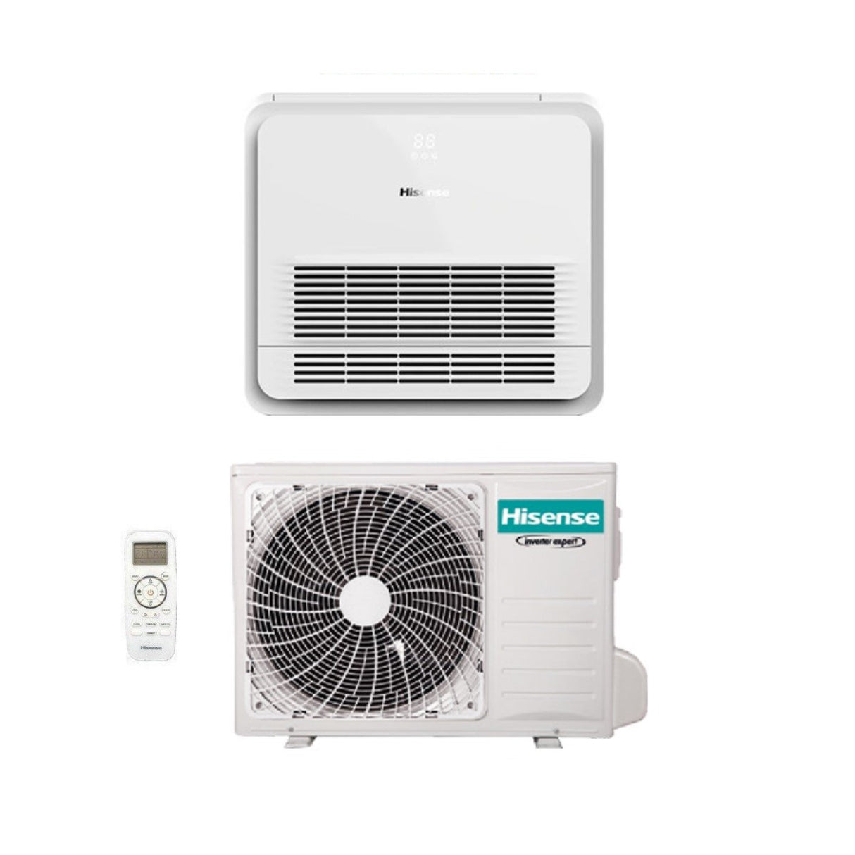 Hisense Console Airconditioner 9000 Btu AKT26UR4RK4 R-32 Wi-Fi Optioneel met standaard afstandsbediening - Nieuw