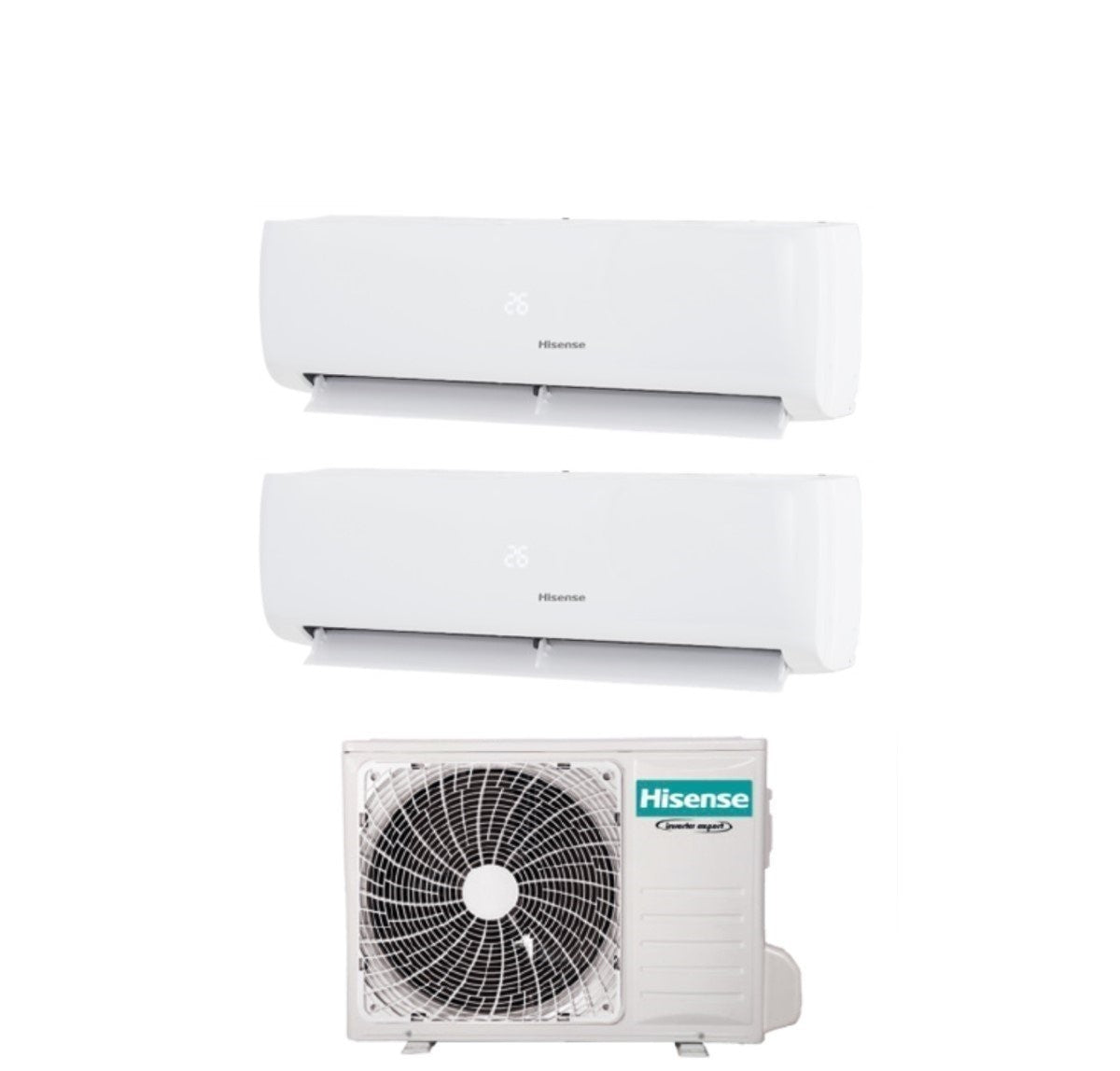Hisense Dual Split Inverter Airconditioner IQ PLUS 9+12 serie met 2AMW42U4RGC R-32 Geïntegreerde Wi-Fi 9000+12000