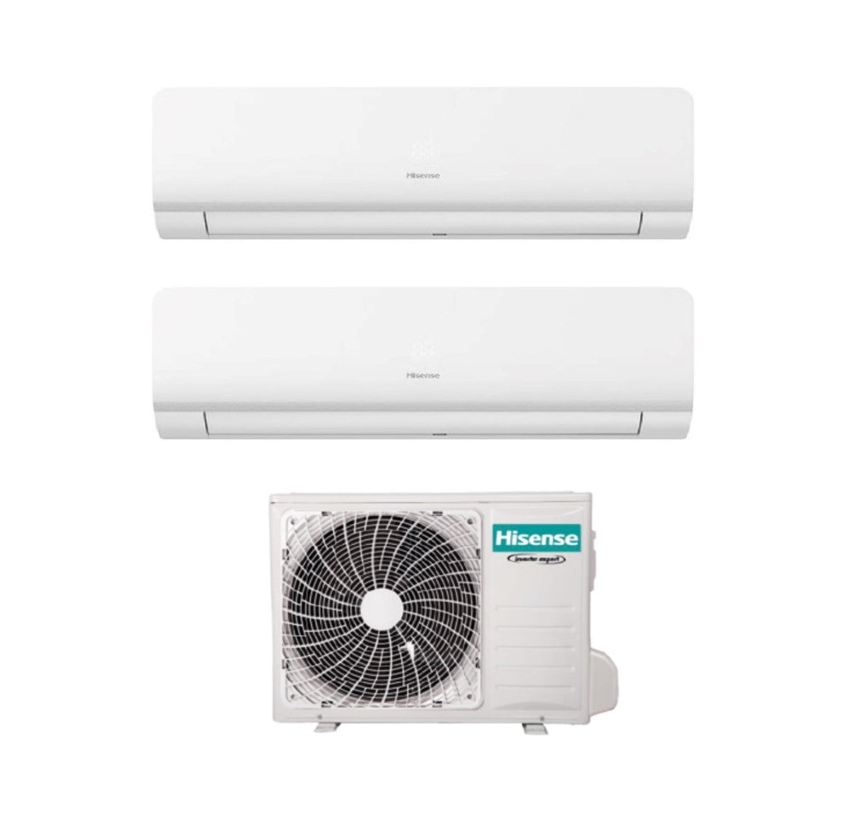 Hisense Dual Split Inverter Airconditioner NEW ENERGY 12+12 serie met 2AMW52U4RXC R-32 Geïntegreerde Wi-Fi 12000+12000 - Nieuw