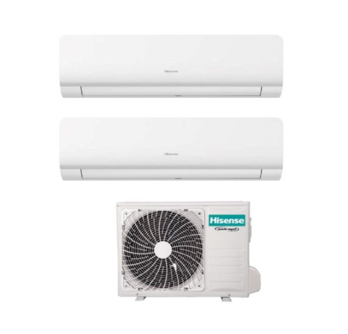 Hisense Dual Split Inverter Airconditioner NEW ENERGY 7+9 serie met 2AMW35U4RRA R-32 Geïntegreerde Wi-Fi 7000+9000 - Nieuw