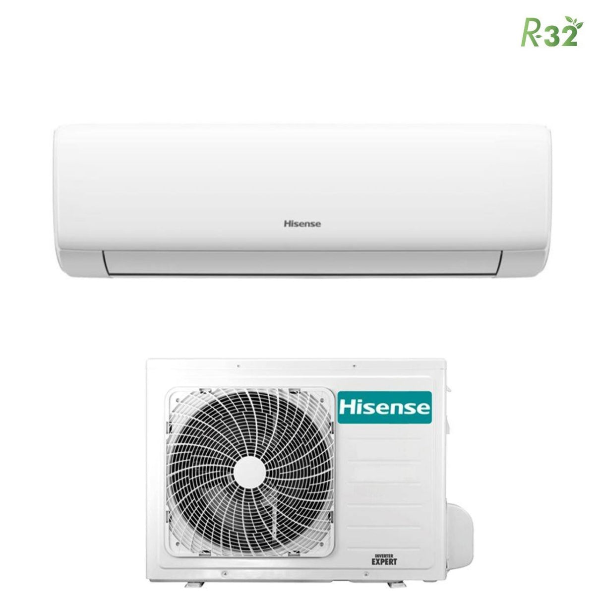Hisense Inverter Airconditioner WINGS-serie 18000 Btu KB50XS1AS + KB50XS1AW R-32 Geïntegreerde Wi-Fi Klasse A++/A+