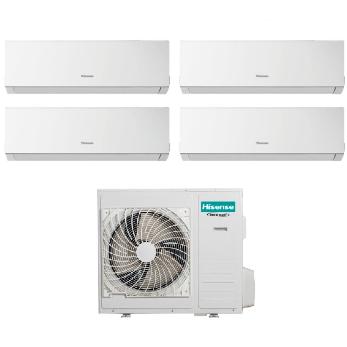 Hisense Airconditioner Split Inverter Panelen NIEUWE COMFORT Serie 9+9+12+18 met 4AMW105U4RAA R-32 Wi-Fi Optioneel 9000+9000+12000+18000