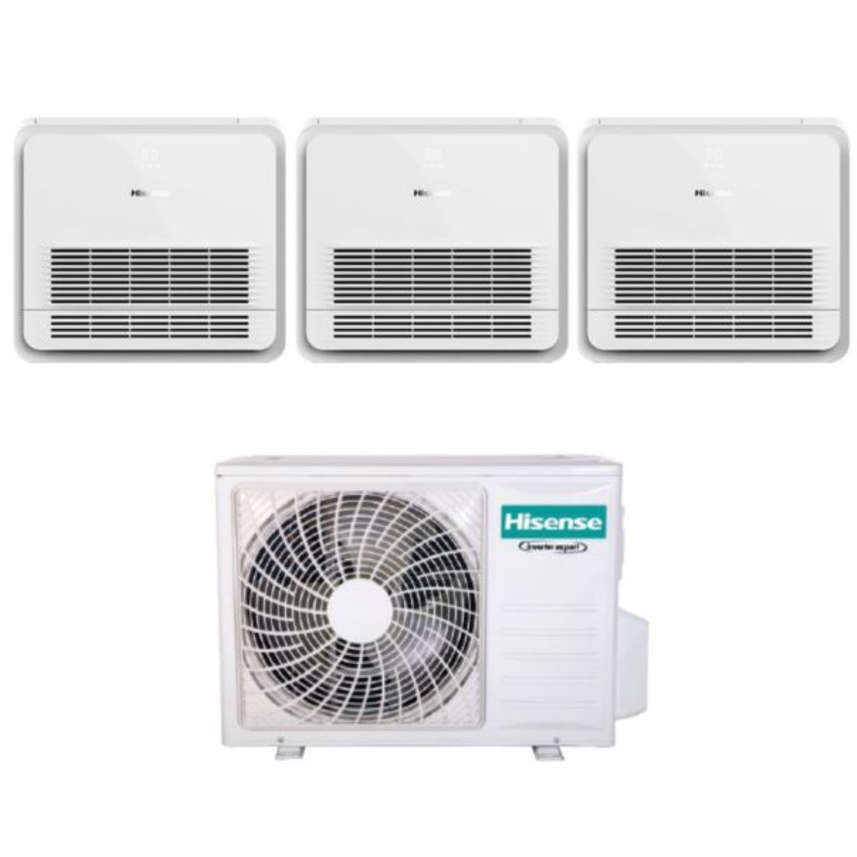 Hisense Trial Split Console 9+9+9 Airconditioner met 3AMW62U4RFA R-32 Wi-Fi Optioneel met 9000+9000 Serie Afstandsbediening - Nieuw