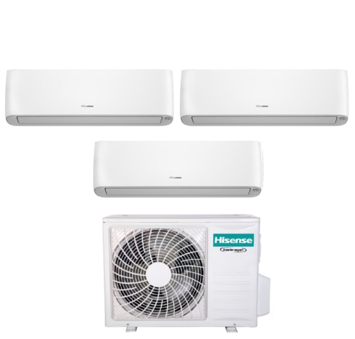 Airconditioner Hisense Trial Split Inverter Serie ENERGY PRO PLUS / HI-ENERGY 9+9+12 met 3AMW52U4RJA R-32 Wi-Fi Geïntegreerd 9000+9000+12000