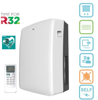 DRAAGBARE KLIMAATVERWARMING HISENSE 12000 BTU AP-12CR4RF JS00 R-32 Klasse A