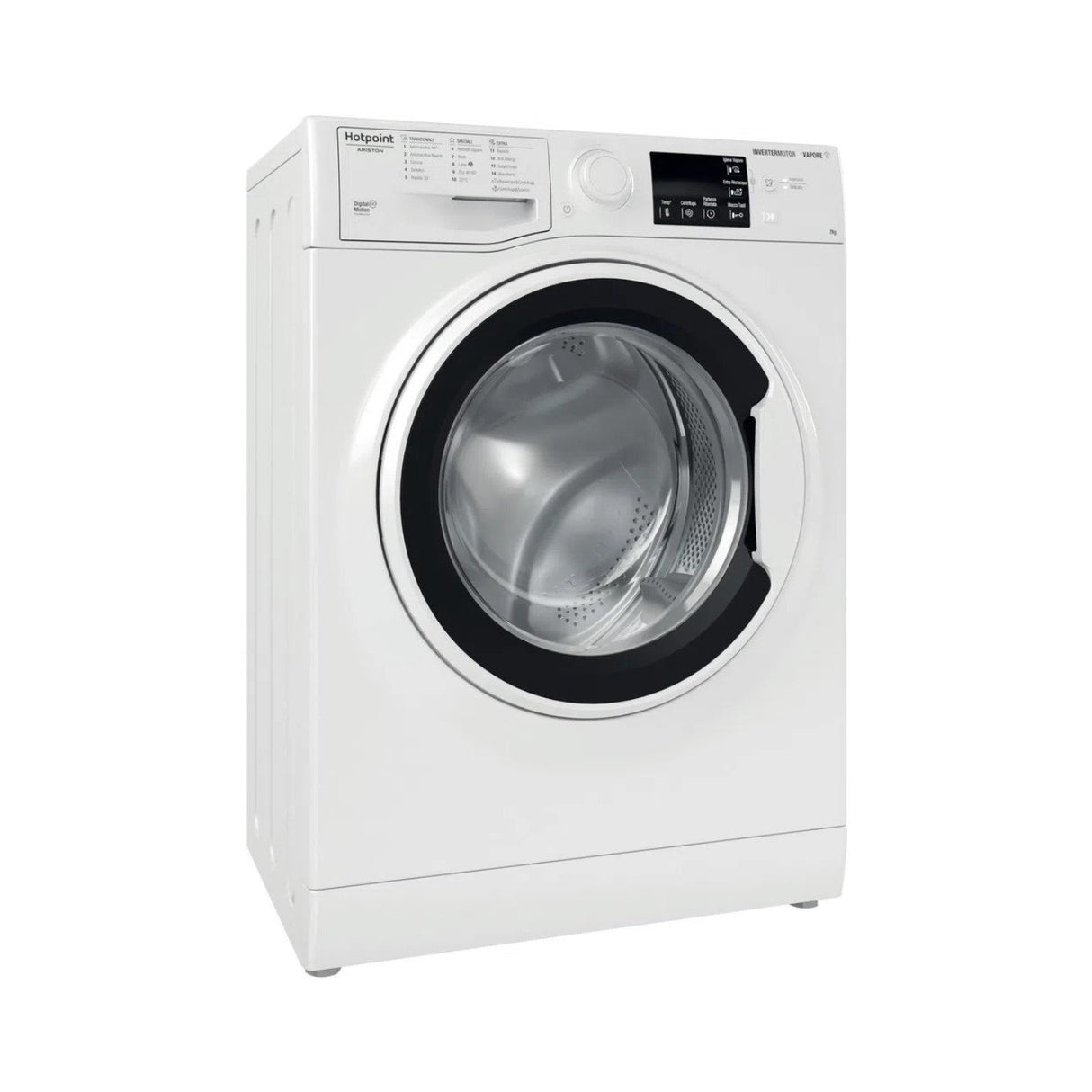 Hotpoint vrijstaande wasmachine met voorlader 7,0 kg Centrifugeren op 1200 tpm Code RSSG 72V W IT N Kleur wit