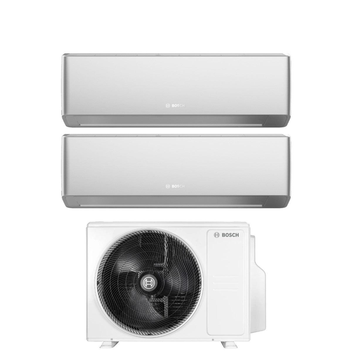 Dubbele split airconditioner Bosch CLIMATE 7000i SILVER 7+12 met 5000M 41/2 E R-32 Wi-Fi geïntegreerd
