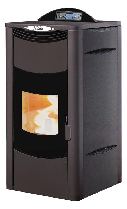 Thermostyfa Pellet KALOR model ADA IDRO 28 kW roestvrij staal diverse kleuren beschikbaar Bordeaux