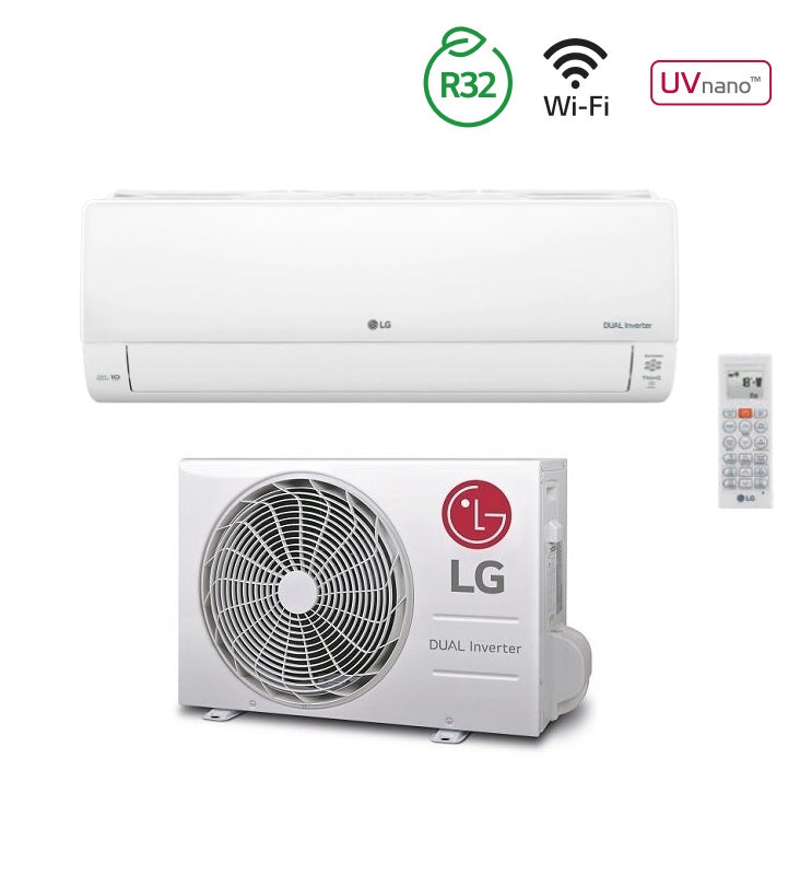 LG DELUXE Inverter Airconditioner 9000 btu R-32 Nano UV Geïntegreerde Wi-Fi Spraakbediening DC09RK+DC09RH A++/A++