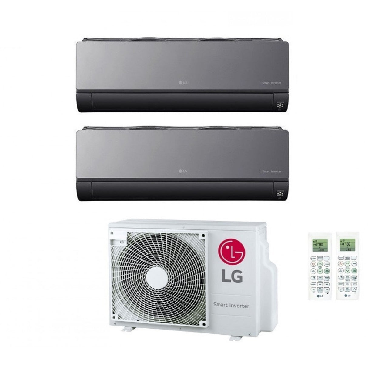 Airconditioner LG DUAL SPLIT INVERTER Serie ArtCool 9+12 met MU2R15 UL0 R-32 9000+12000 geïntegreerde Wi-Fi