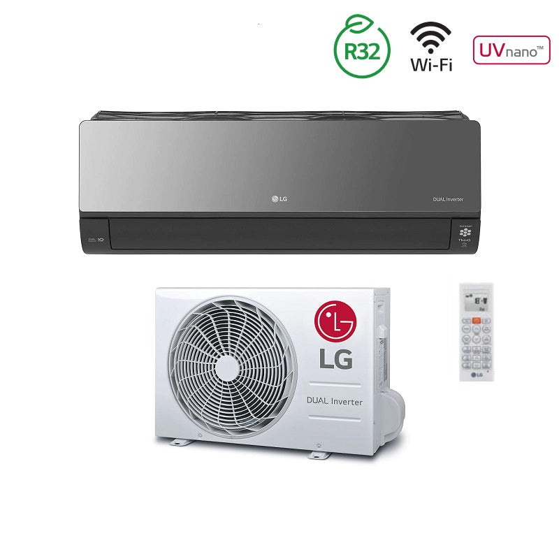 Airconditioner LG Inverter ARTCOOL Spiegel 12000 Btu R-32 Wi-Fi Geïntegreerd AC12BK UV Nano Spraakbediening Klasse A++/A+- NOVITA