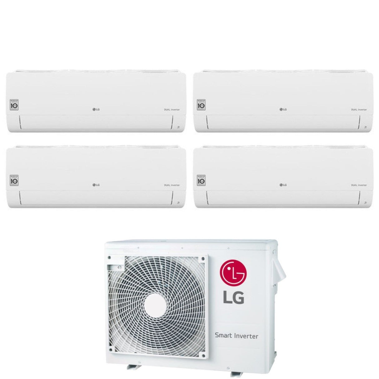LG Quadri Split Inverter Airconditioner GRATIS SMART-serie 9+9+12+12 met MU4R27 U40 R-32 Geïntegreerde Wi-Fi 9000+9000+12000+12000