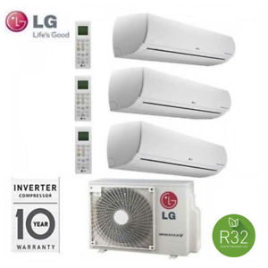 LG PROEF SPLIT INVERTER AIRCONDITIONER GRATIS serie 9+9+18 met MU3R25 UE0 R-32 9000+9000+18000