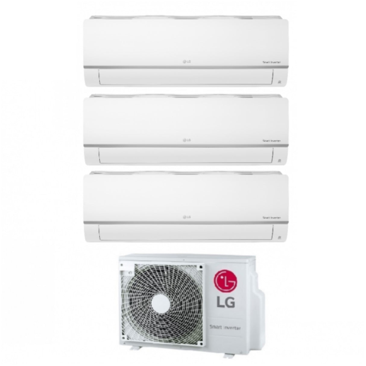 LG Trial Split Inverter Airconditioner GRATIS PLUS serie 9+12+12 met MU3R21 R-32 Geïntegreerde Wi-Fi 9000+12000+12000