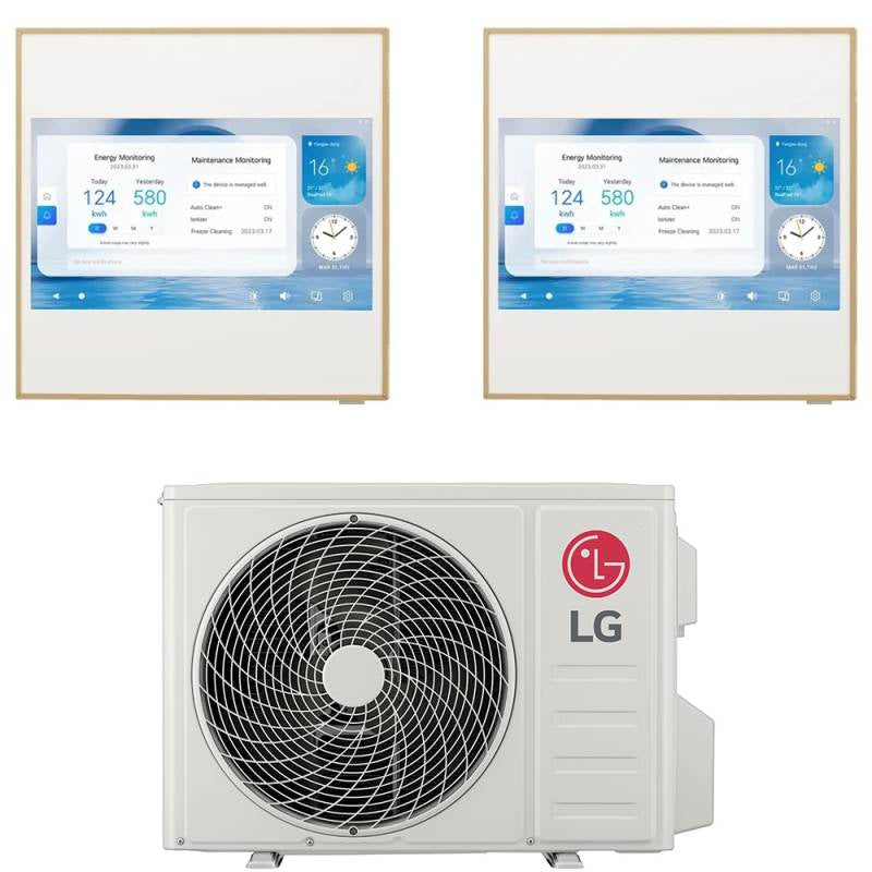 Airconditioner LG Dual Split Inverter ARTCOOL GALLERY LCD 12+12 met MU3R19 R-32 Wi-Fi geïntegreerd