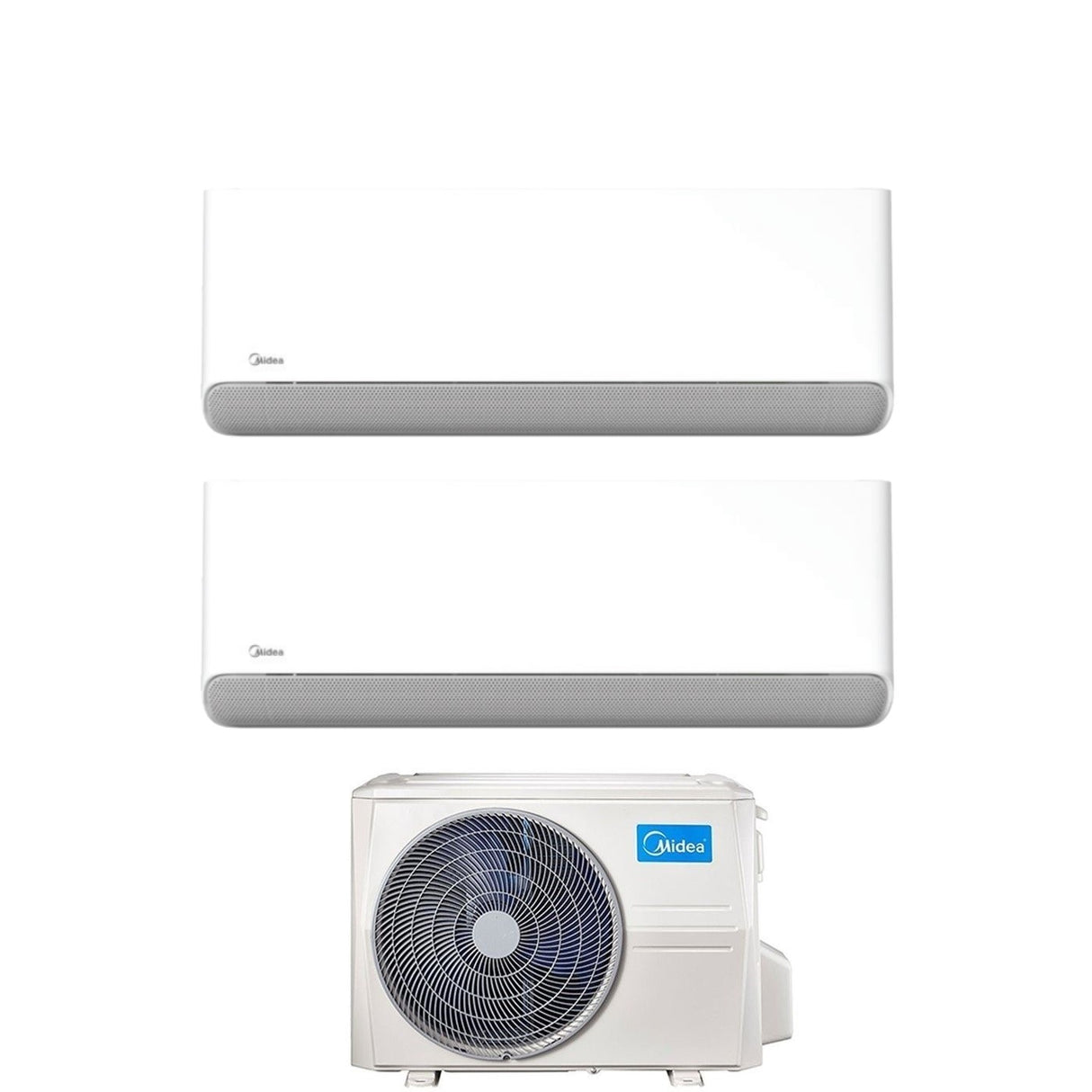 Airconditioner Midea Dual Split Inverter Serie BREZELESS E 9+12 met M2OG-14HFN8-Q R-32 Wi-Fi Geïntegreerd 9000+12000
